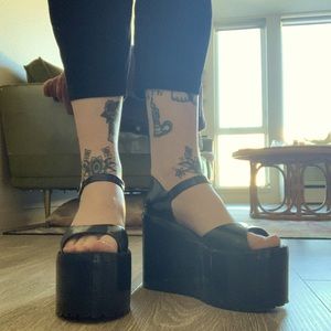 Platform jelly wedges!